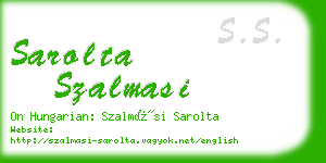 sarolta szalmasi business card